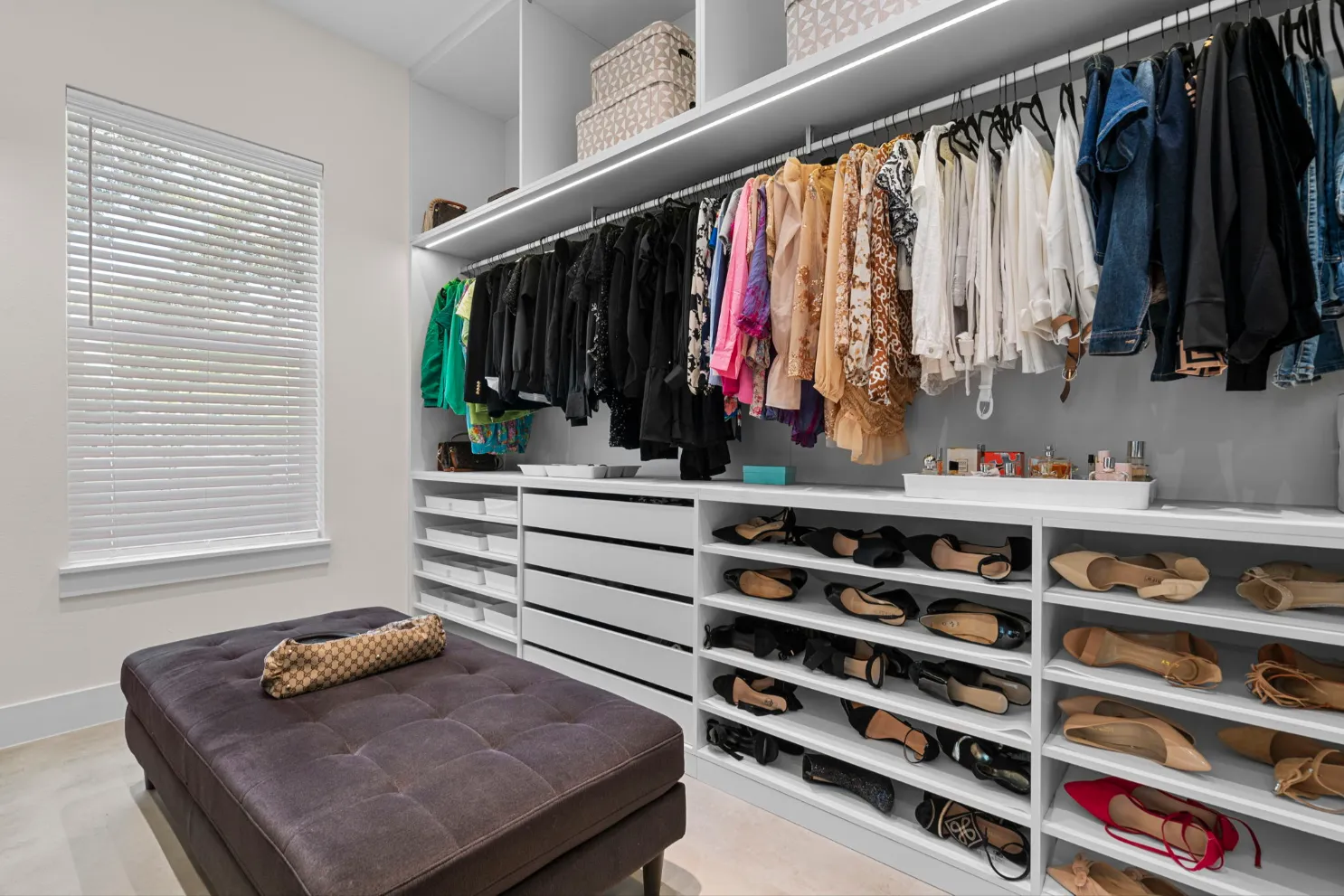 A closet built and installed by Click Closets