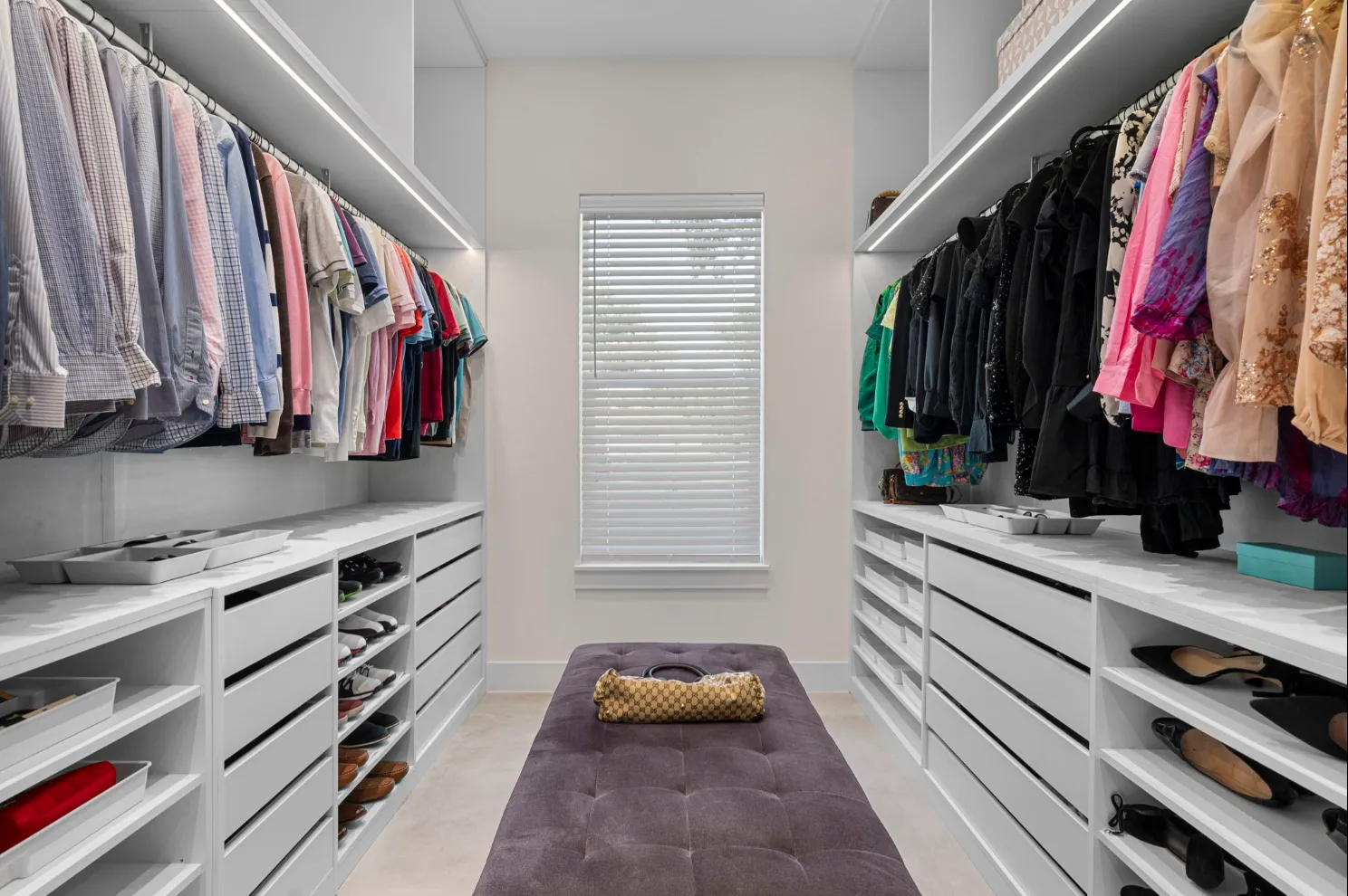 A closet built and installed by Click Closets