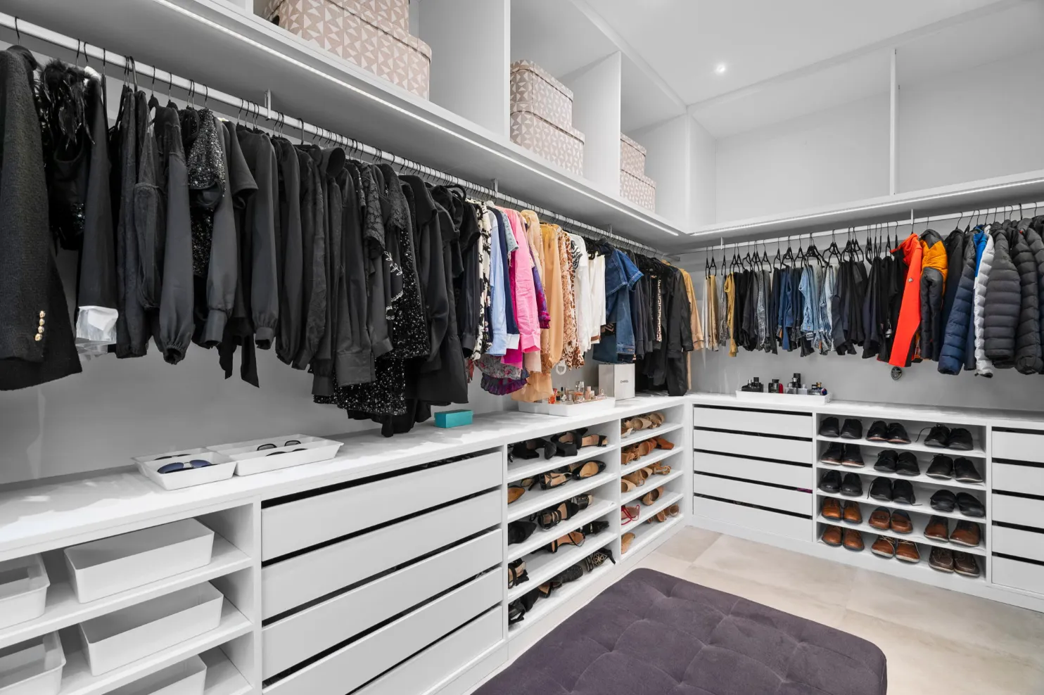 A closet built and installed by Click Closets