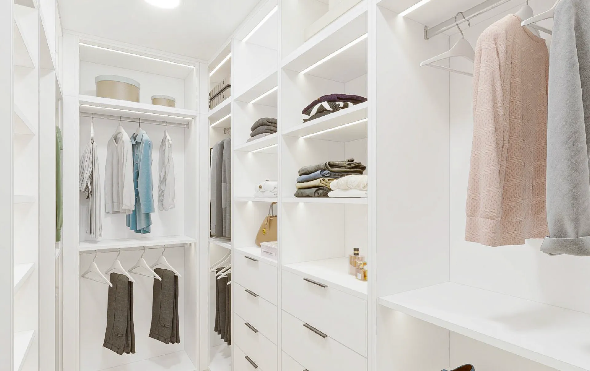 Premium White closet finish